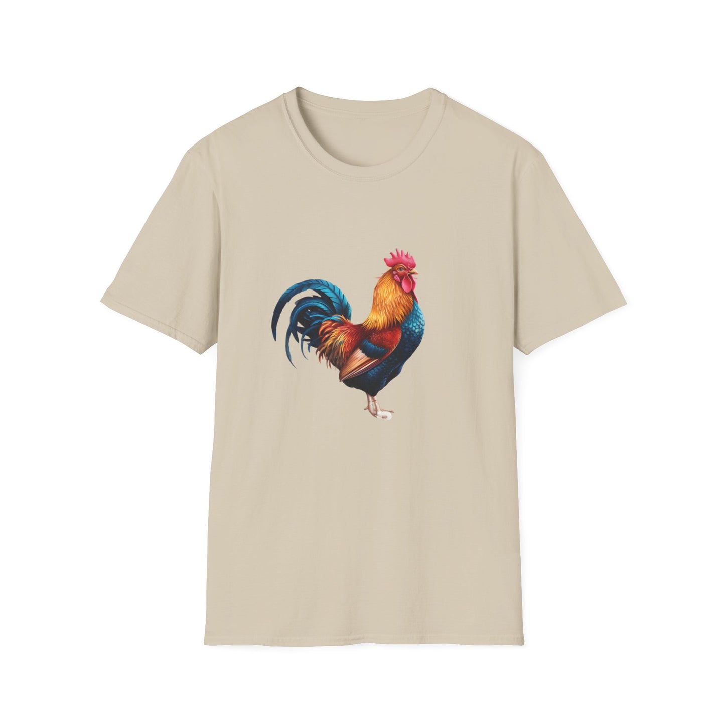 Colorful Rooster Unisex Softstyle T-Shirt - Farmhouse Chic Apparel