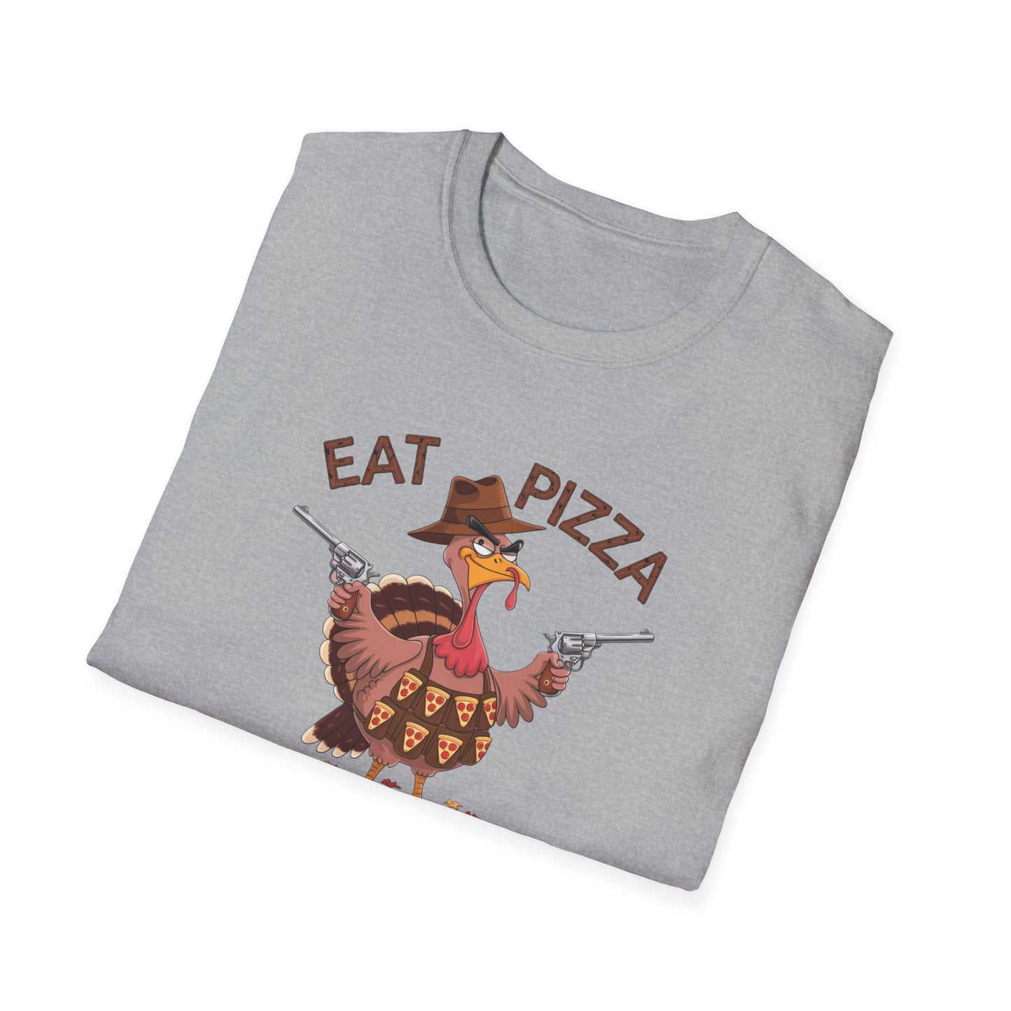 Funny Turkey Pizza Unisex T-Shirt - Perfect for Thanksgiving & Pizza Lovers