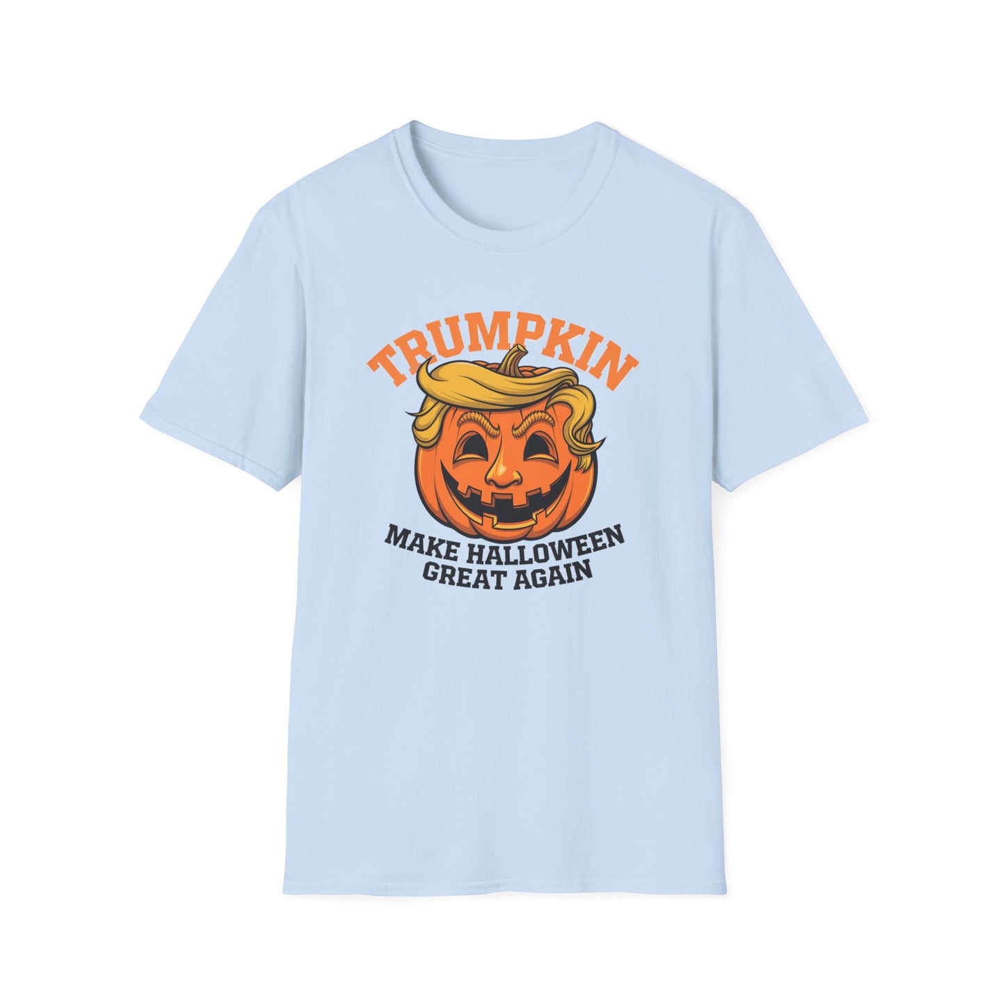 Halloween Trumpkin T-Shirt - Unisex Softstyle Tee for Fall Festivities, Party Attire, Gag Gift, Trick or Treat, Spooky Season