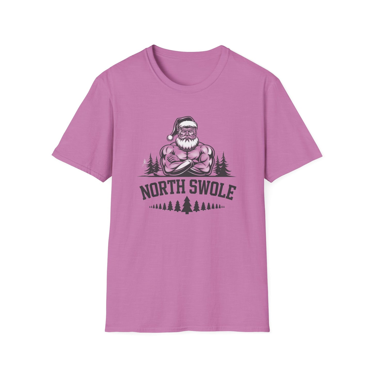 North Swole Santa T-Shirt, Funny Christmas Tee, Gym Gifts for Him, Unisex Holiday Apparel, Fitness Lover's Gift