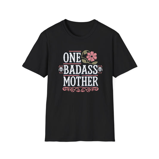 One Badass Mother Unisex Softstyle T-Shirt, Mother's Day Gift, Funny Mom Tee, Casual Wear, Mom Humor Shirt, Gift for Mom