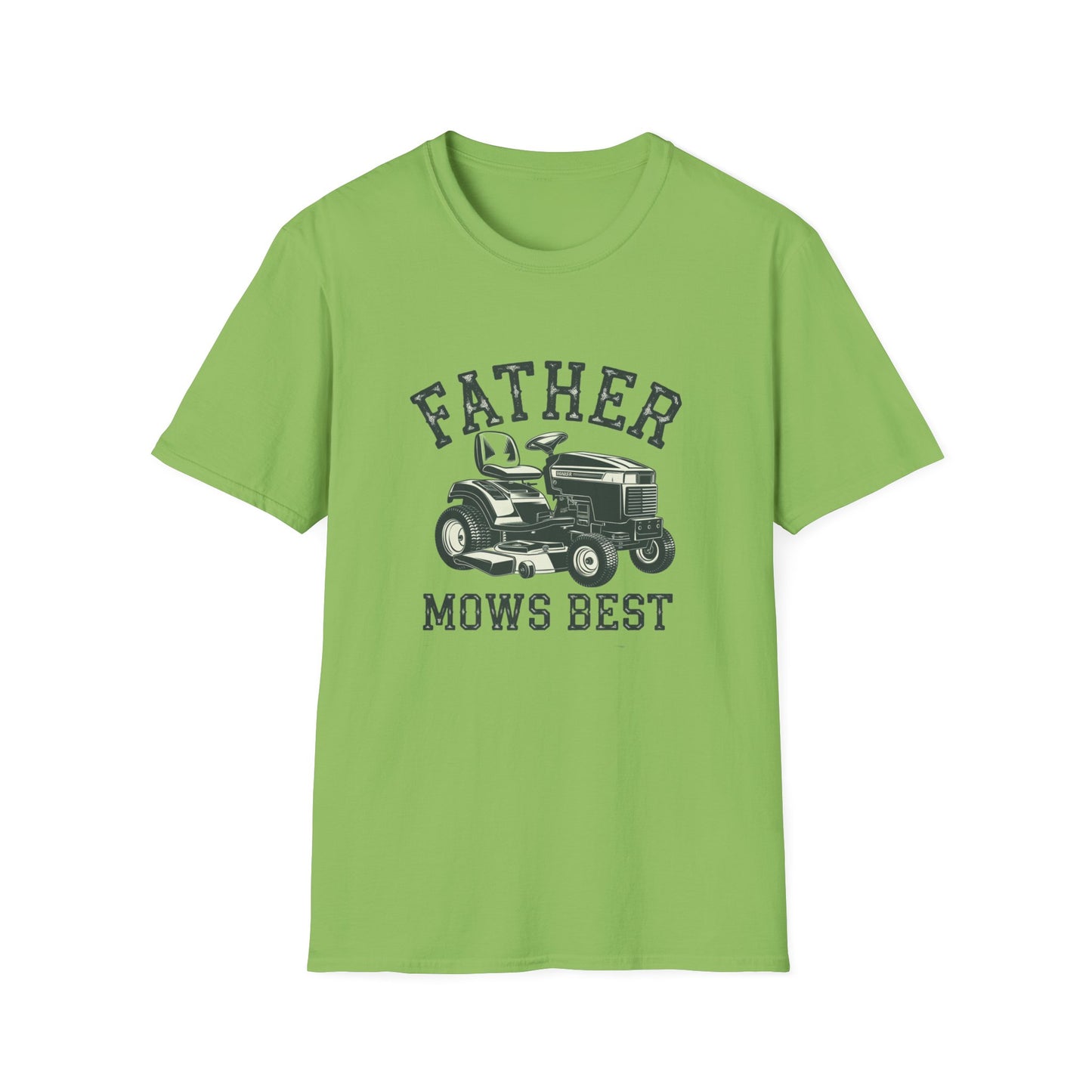 Father Mows Best Unisex Softstyle T-Shirt