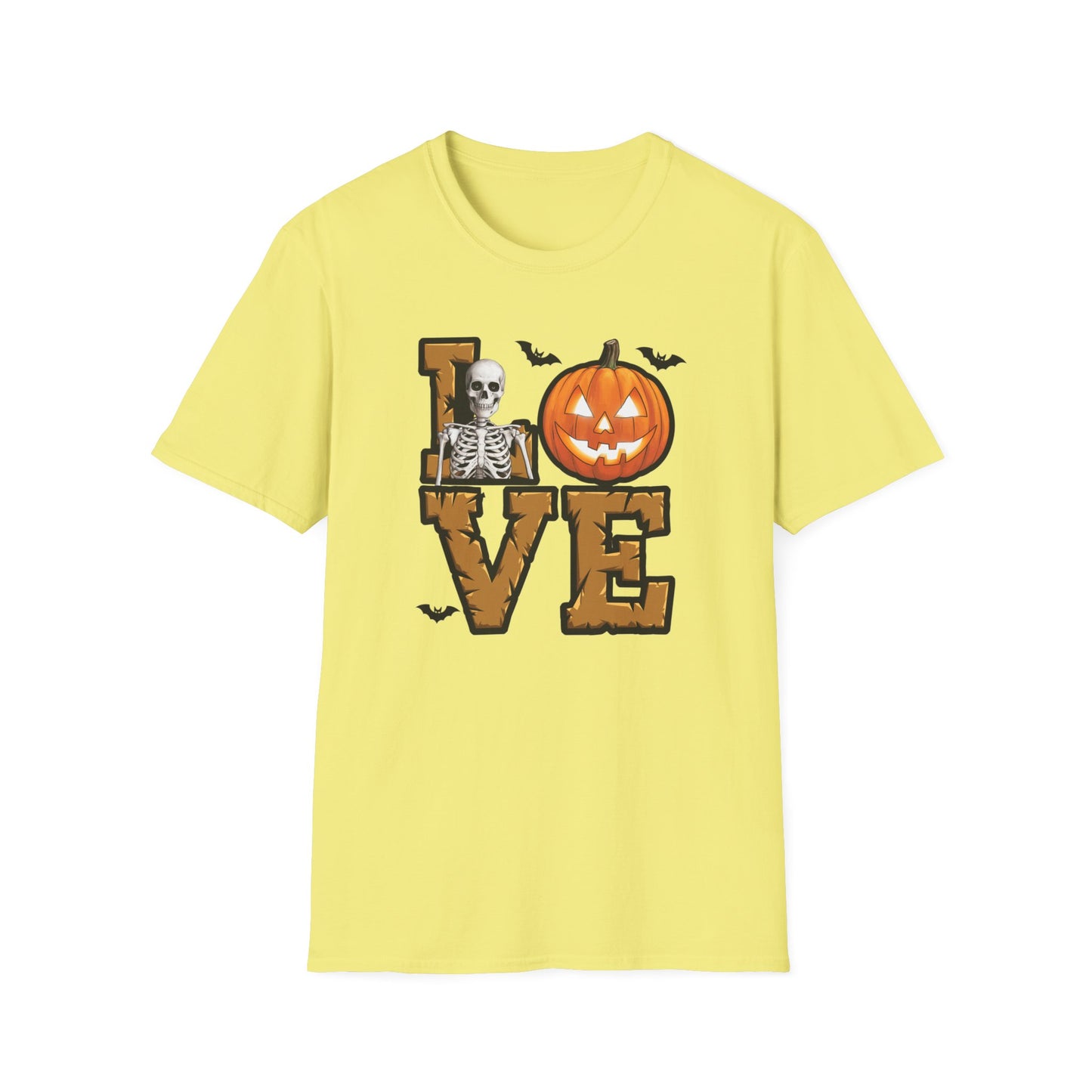 Halloween Skeleton Love T-Shirt, Spooky Graphic Tee, Unisex Fall Apparel, Halloween Costume, Trick or Treat Shirt