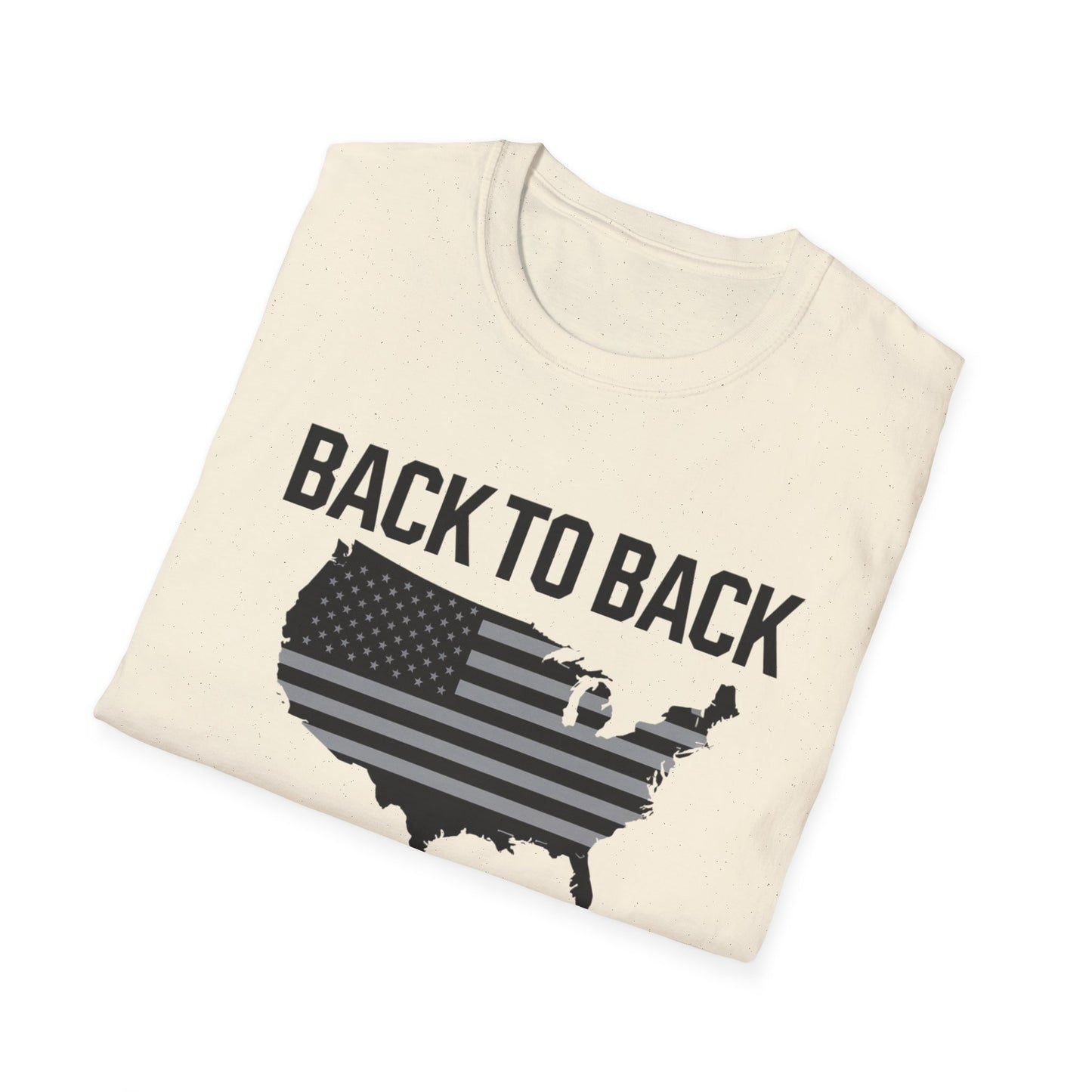 Patriotic Unisex Softstyle T-Shirt – ‘Back to Back World War Champs’