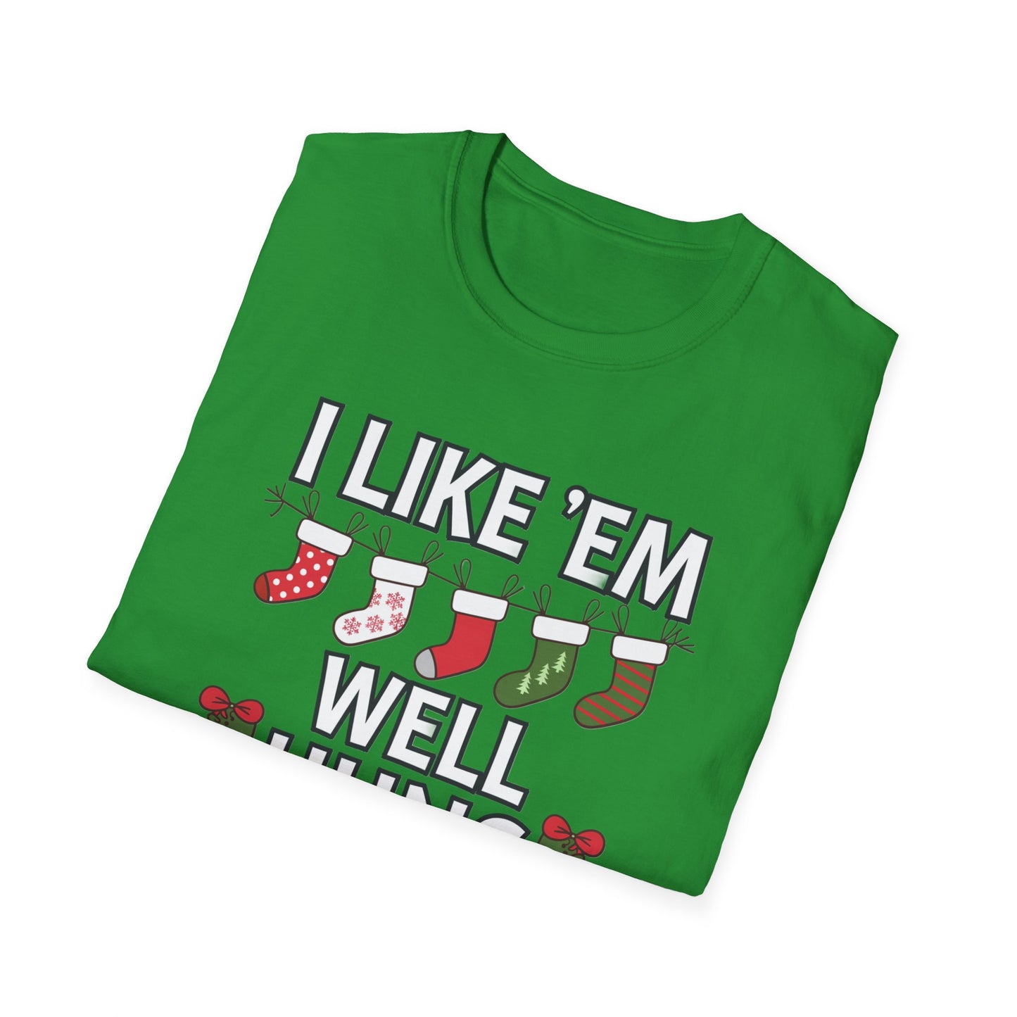 Funny Holiday T-Shirt, I Like 'Em Well Hung Shirt, Christmas Gift, Unisex Tee, Casual Wear, Humor Tee