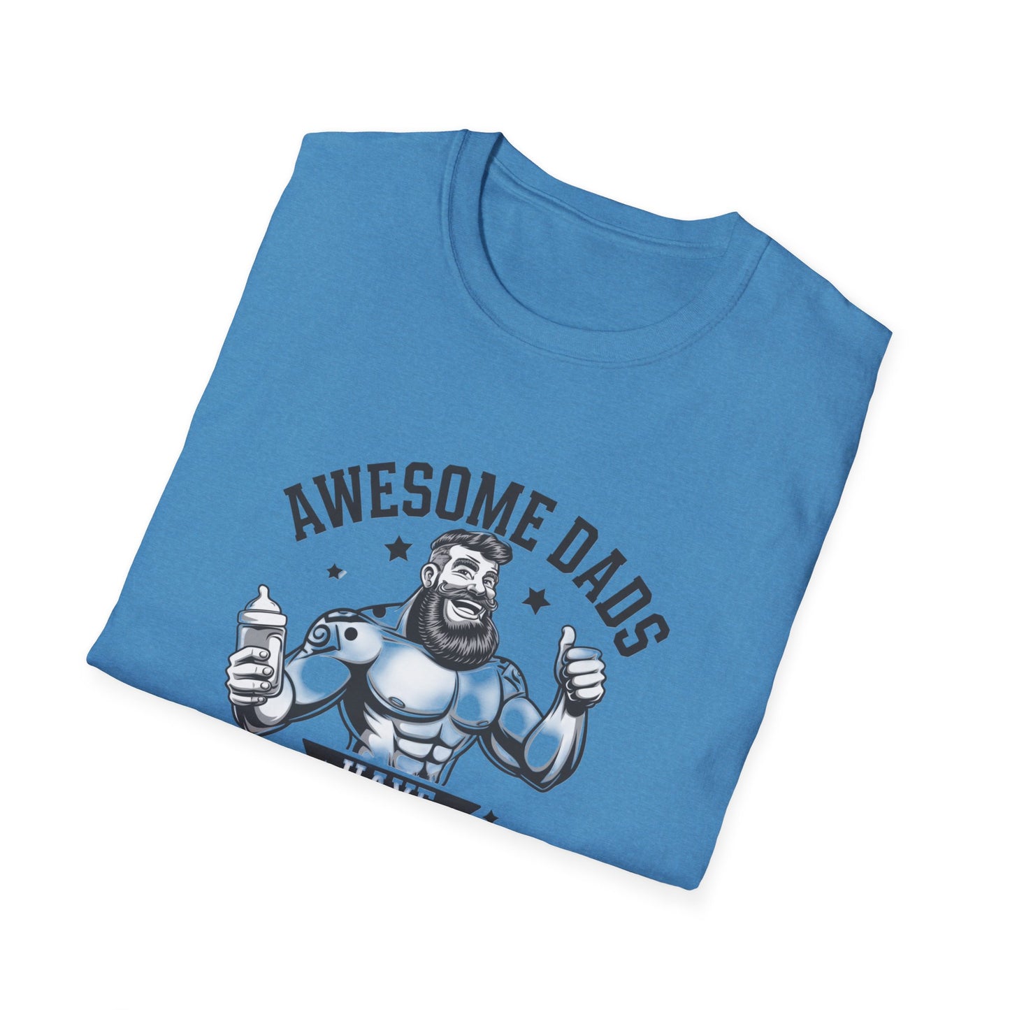 Awesome Dads Tattoo & Beard T-Shirt | Unisex Softstyle Tee Fathers Day Gift