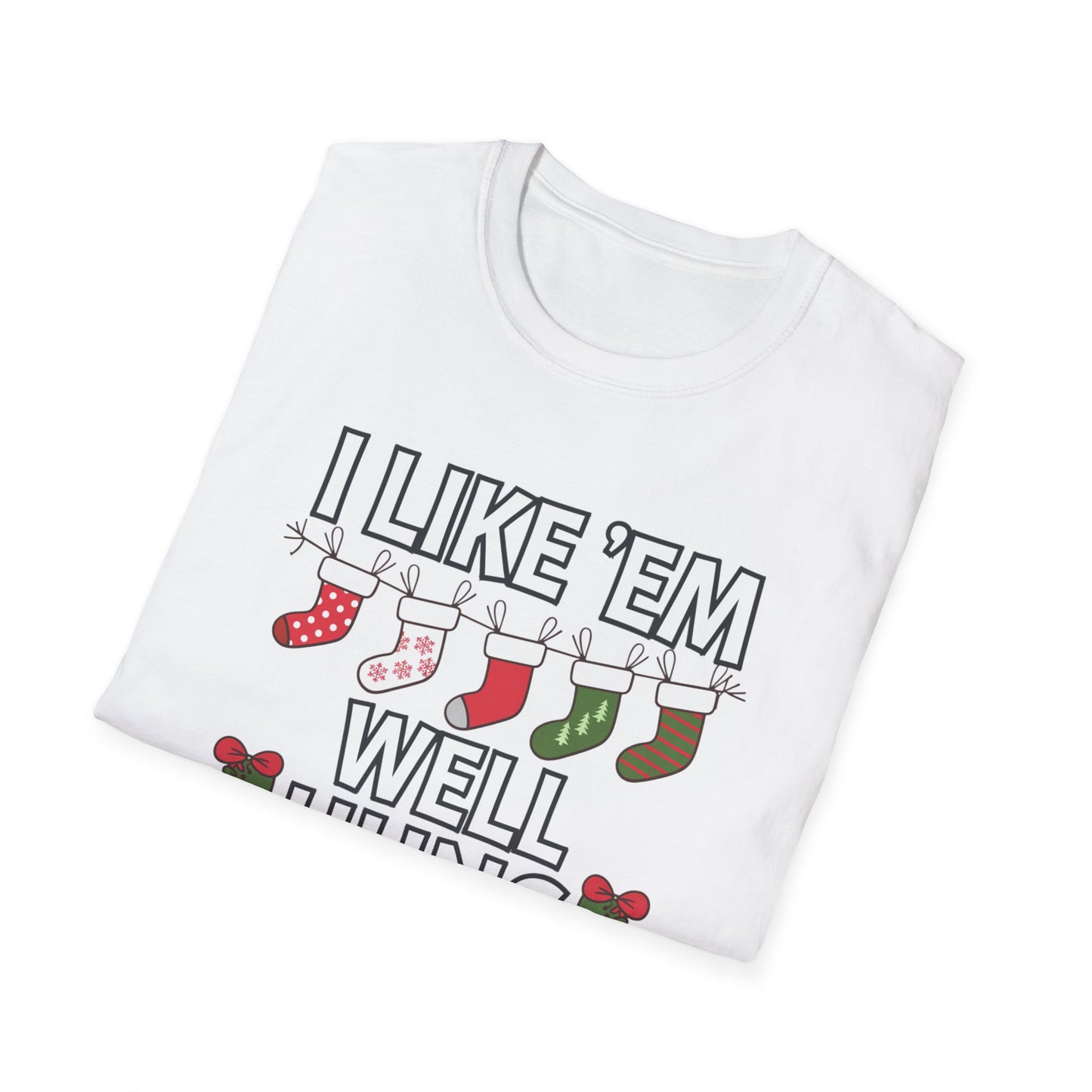 Funny Holiday T-Shirt, I Like 'Em Well Hung Shirt, Christmas Gift, Unisex Tee, Casual Wear, Humor Tee