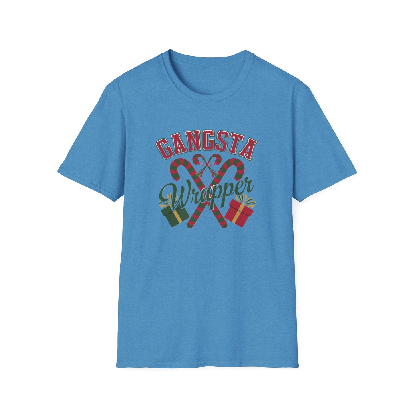 Gangsta Wrapper Unisex T-Shirt, Funny Holiday Shirt, Christmas Apparel, Gift for Him/Her, December Party Outfit, Trendy Holiday Tee