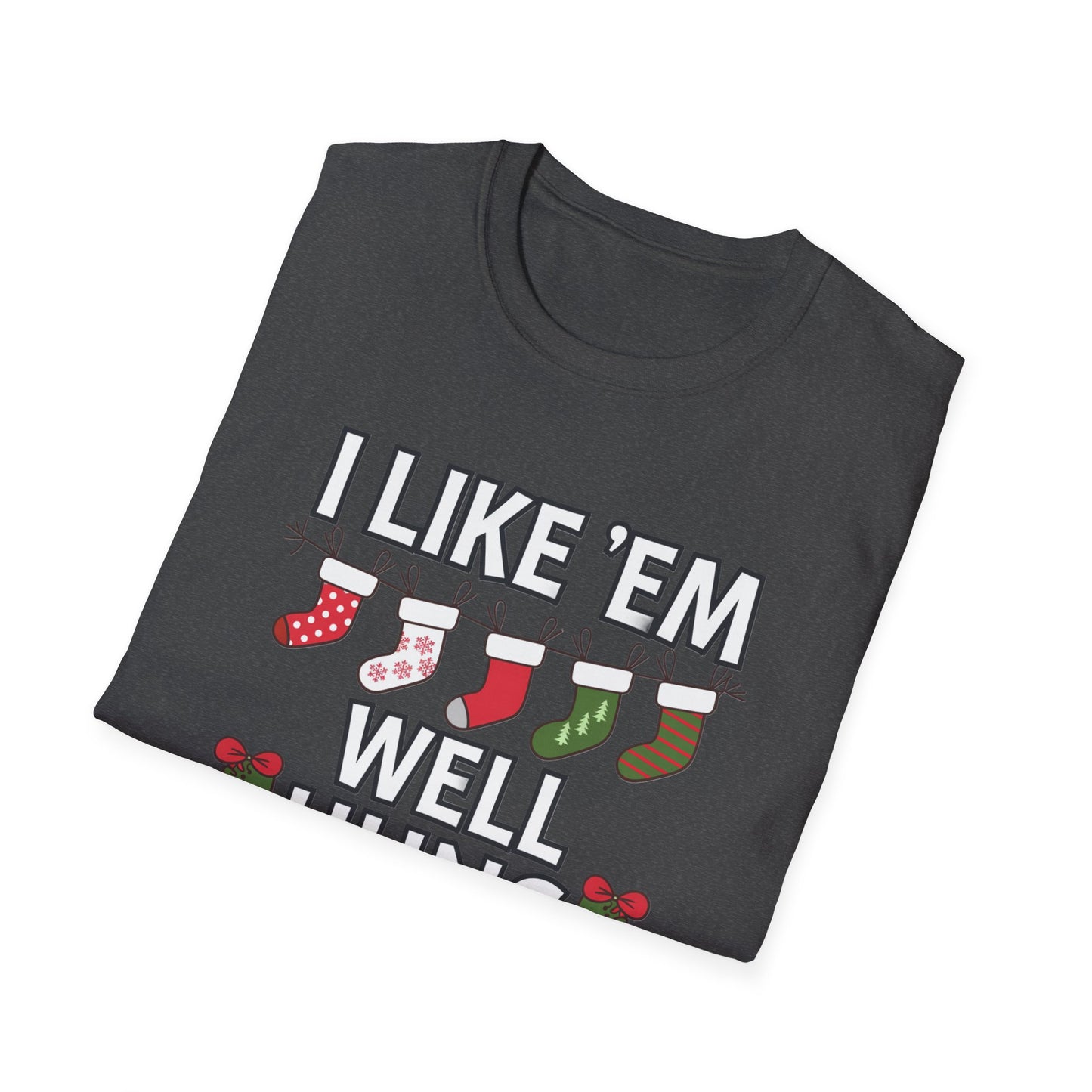 Funny Holiday T-Shirt, I Like 'Em Well Hung Shirt, Christmas Gift, Unisex Tee, Casual Wear, Humor Tee