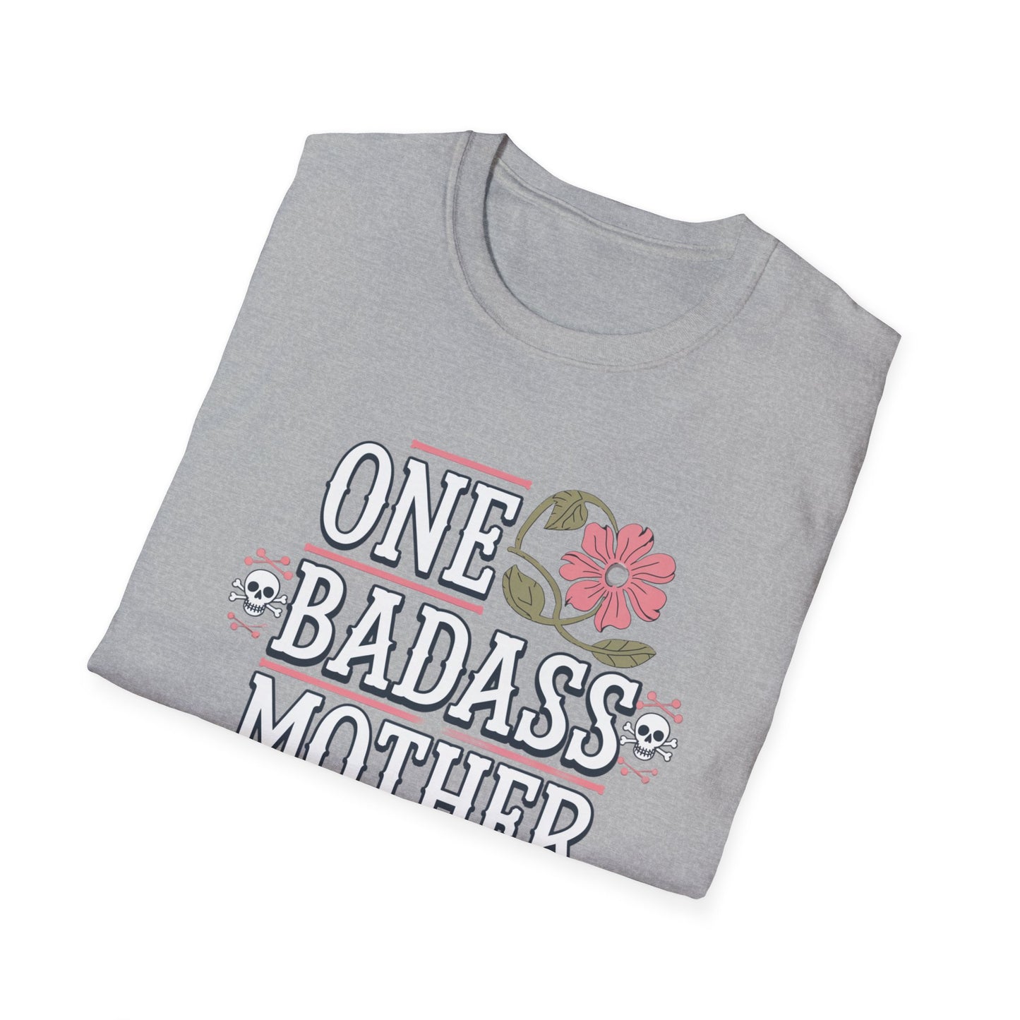 One Badass Mother Unisex Softstyle T-Shirt, Mother's Day Gift, Funny Mom Tee, Casual Wear, Mom Humor Shirt, Gift for Mom