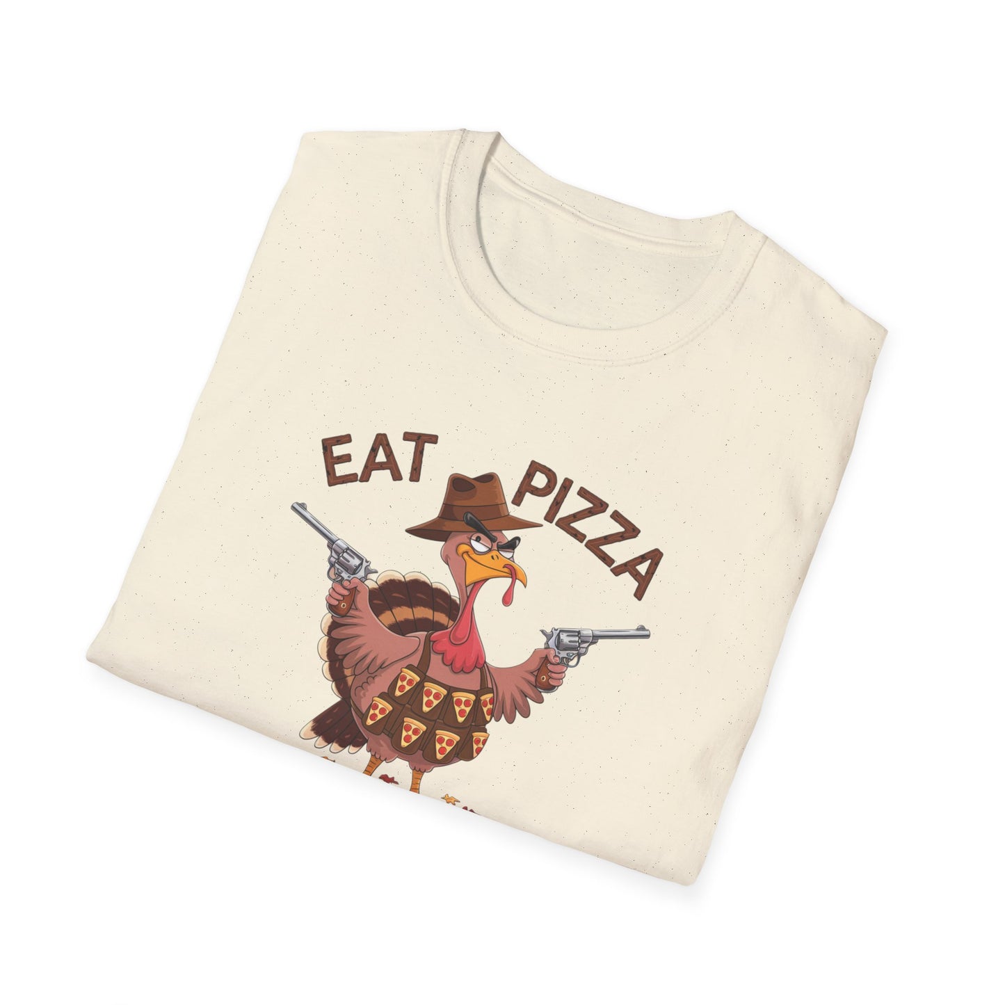 Funny Turkey Pizza Unisex T-Shirt - Perfect for Thanksgiving & Pizza Lovers