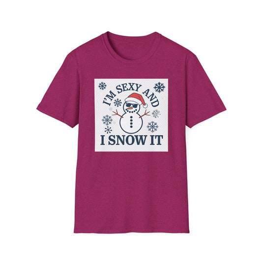 Funny Winter T-Shirt, I'm Sexy and I Snow It Tee, Holiday Gift, Xmas Apparel, Winter Humor Shirt, Unisex Snowman Tee