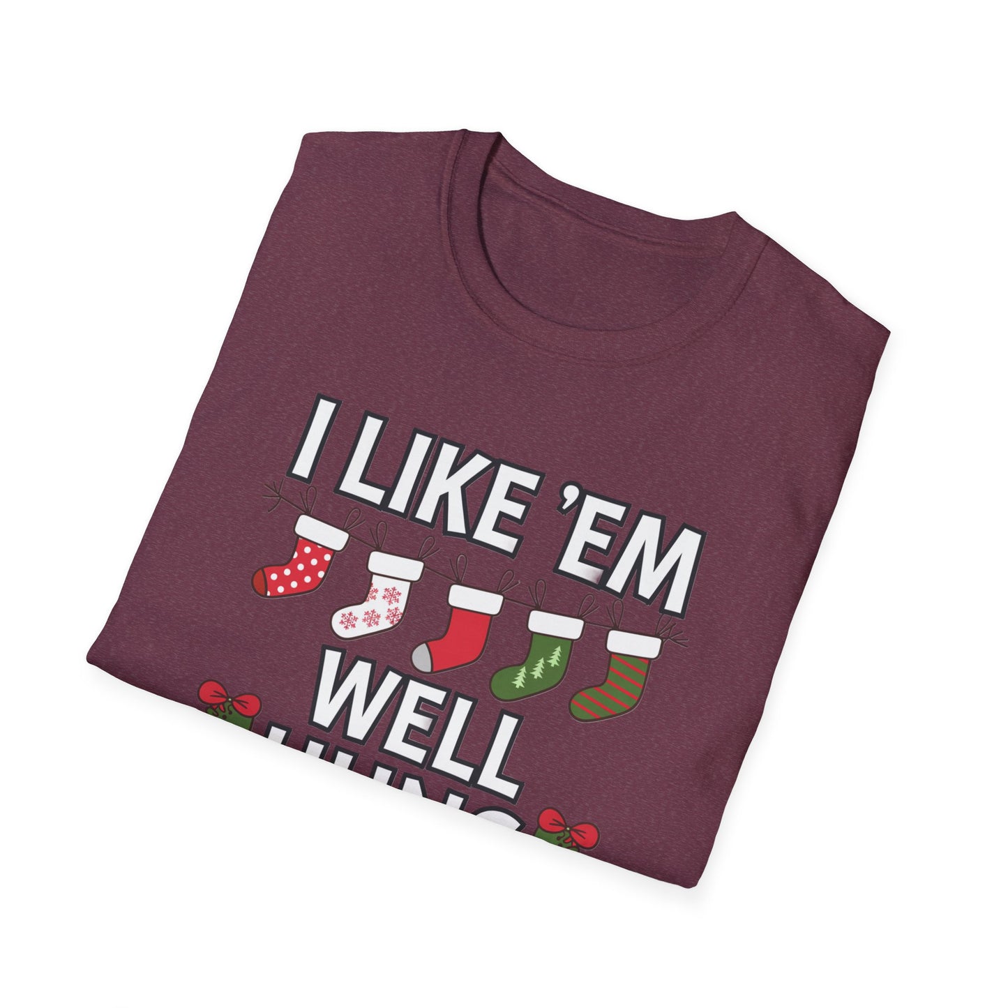 Funny Holiday T-Shirt, I Like 'Em Well Hung Shirt, Christmas Gift, Unisex Tee, Casual Wear, Humor Tee