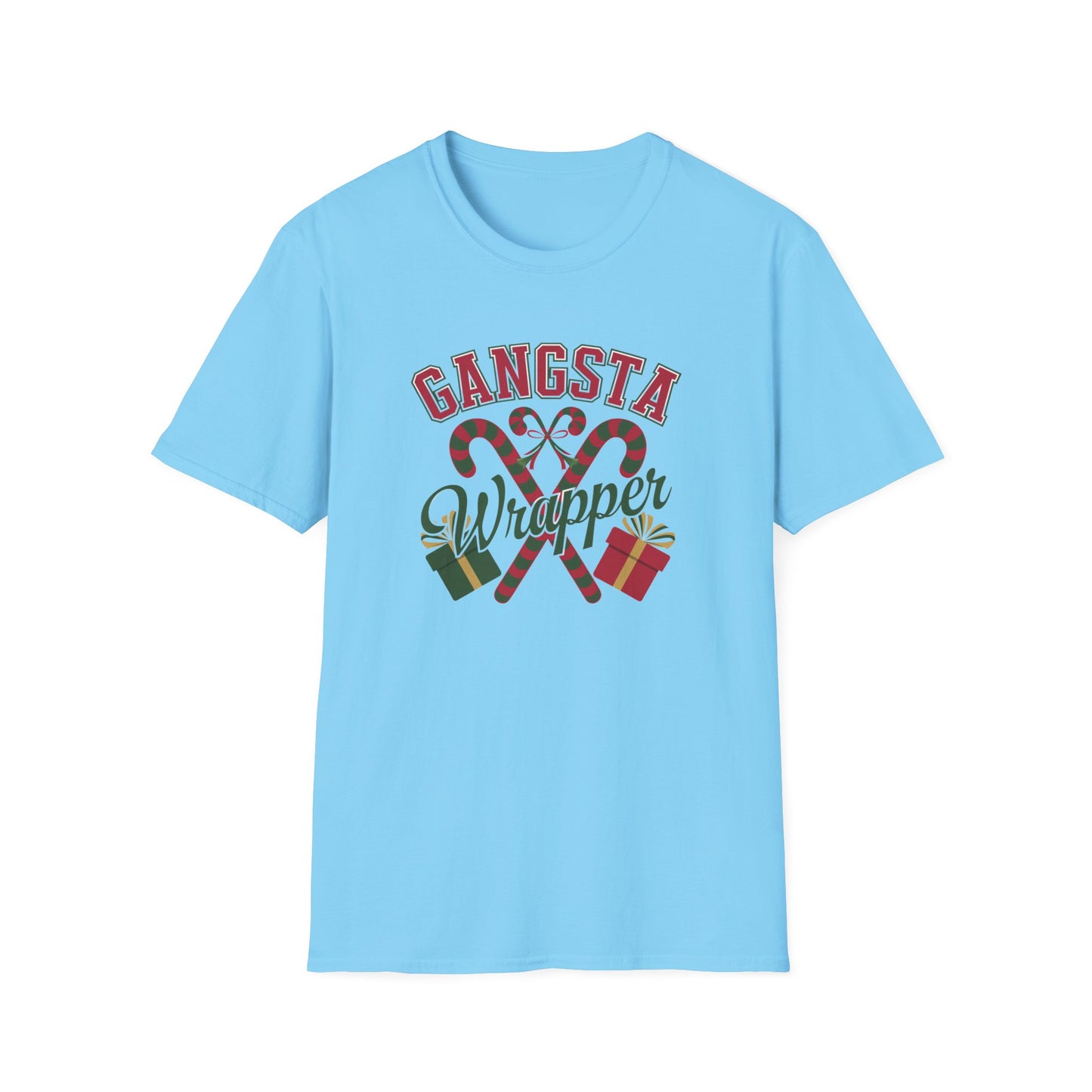 Gangsta Wrapper Unisex T-Shirt, Funny Holiday Shirt, Christmas Apparel, Gift for Him/Her, December Party Outfit, Trendy Holiday Tee
