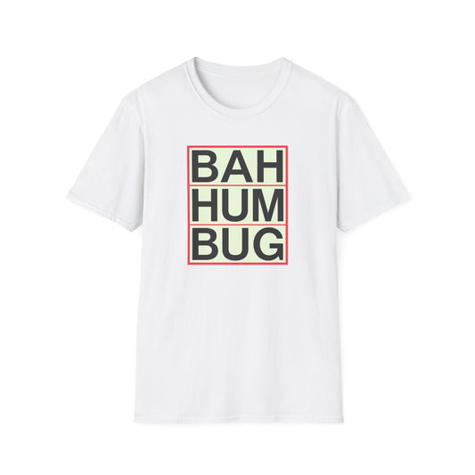 Bah Humbug Unisex Softstyle T-Shirt, Funny Christmas Shirt, Holiday Humor Tee, Gift for Grumpy Friends, Festive Casualwear