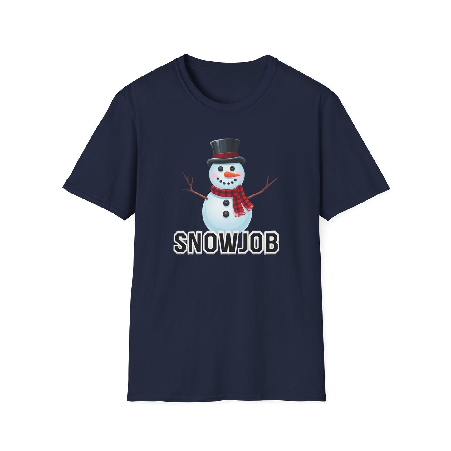 Funny Holiday Unisex T-Shirt, Winter Humor Tee, Christmas Gift, Snowman Design, Snowjob Shirt, Seasonal Apparel