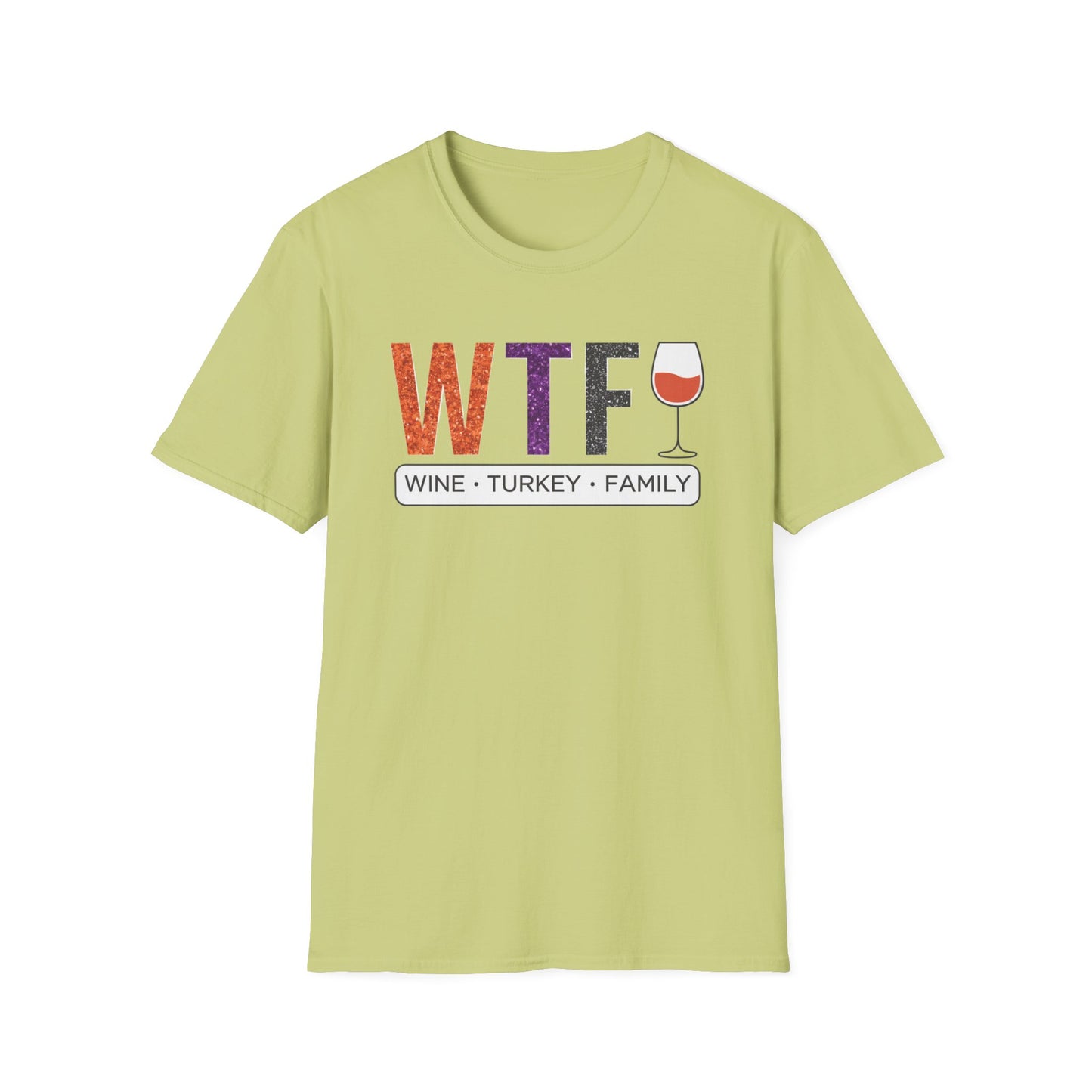 WTF Wine Turkey Family T-Shirt | Funny Thanksgiving Unisex Tee, Family Gathering Shirt, Wine Lover Gift, Holiday Apparel