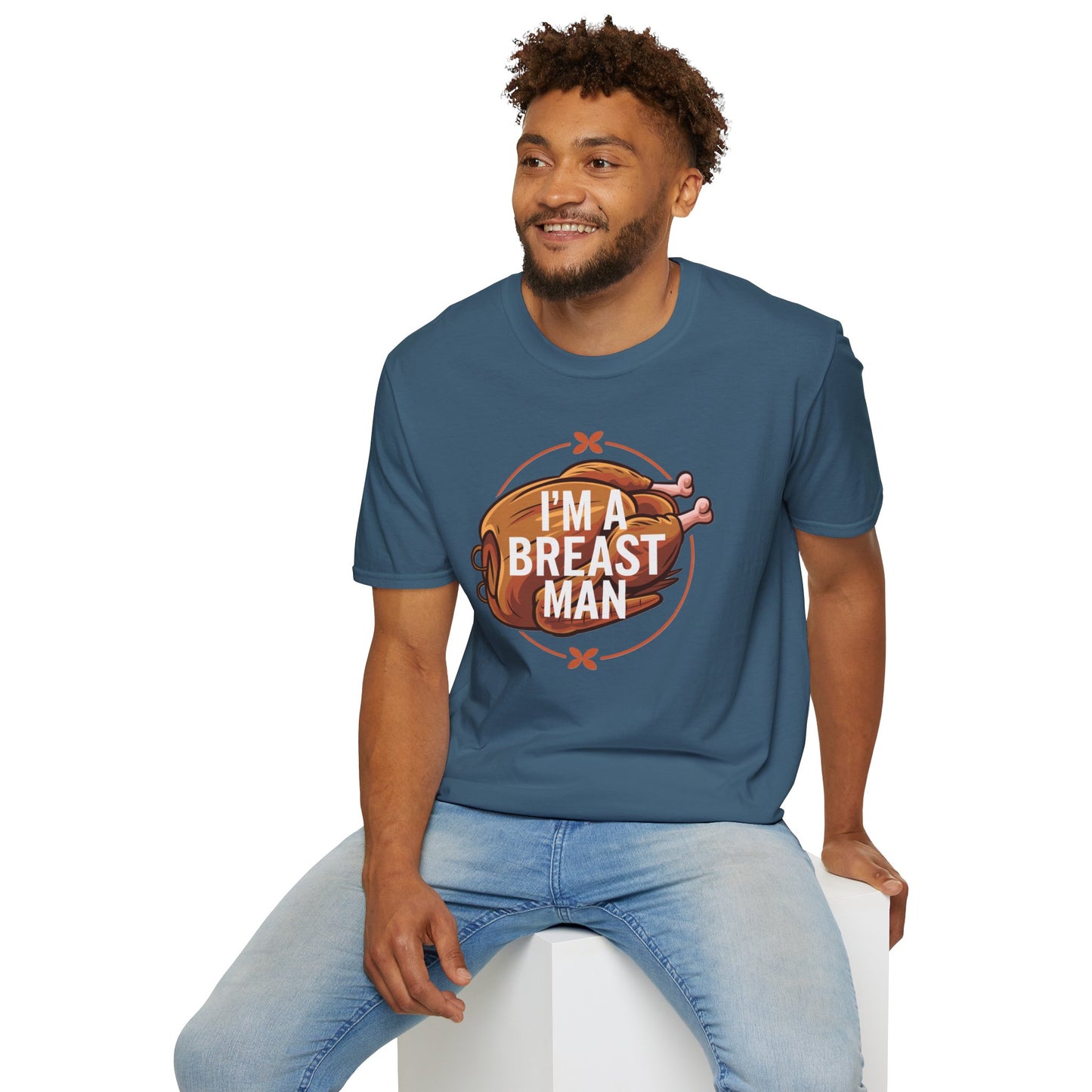 Funny Unisex T-Shirt - "I'm A Breast Man" - Perfect for Food Lovers & Humor Enthusiasts