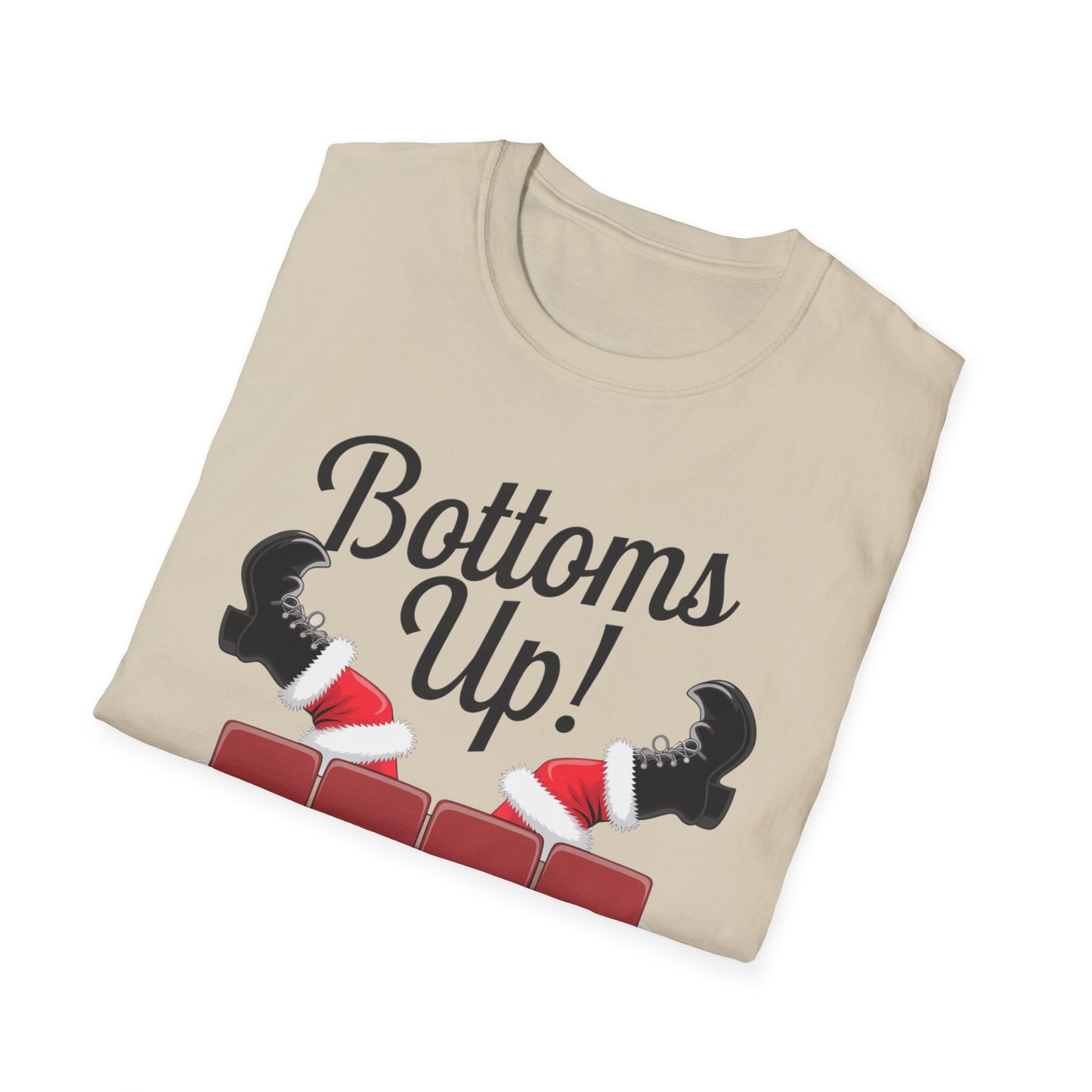 Playful Bottoms Up Unisex T-Shirt, Funny Shirt, Gift for Friends, Casual Wear, Party Apparel, Humor Tee